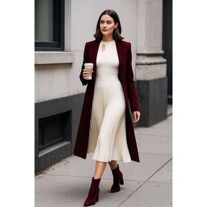 Commense Vanilla Cutout Rib Midi Sweater‎ Dress size M/6